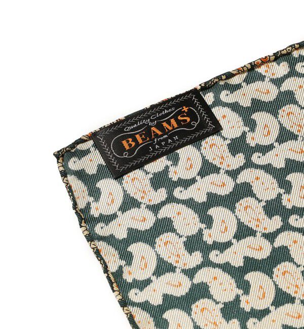 BEAMS PLUS「BEAMS PLUS / シルク ミニペイズリー プリント チーフ」|ハンカチ|