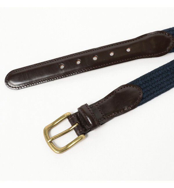BEAMS PLUS「Leather Tab Cotton Belt」|ベルト|