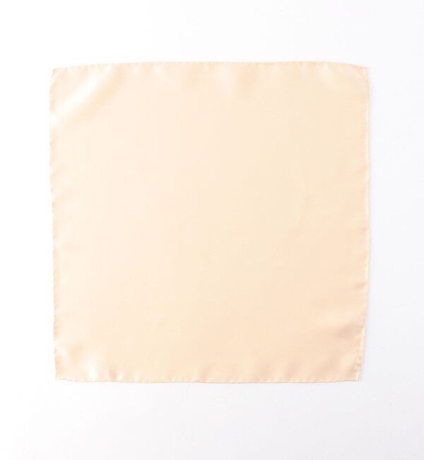 SHIPS「SHIPS: シルク サテン ホワイト ソリッド ポケットチーフ 」|ハンカチ|カーキ