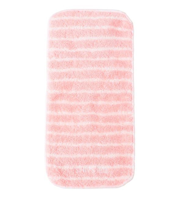 SHIPS any「SHIPS any: 今治 パイル生地 ボーダー ハンドタオル」|ハンカチ|ピンク