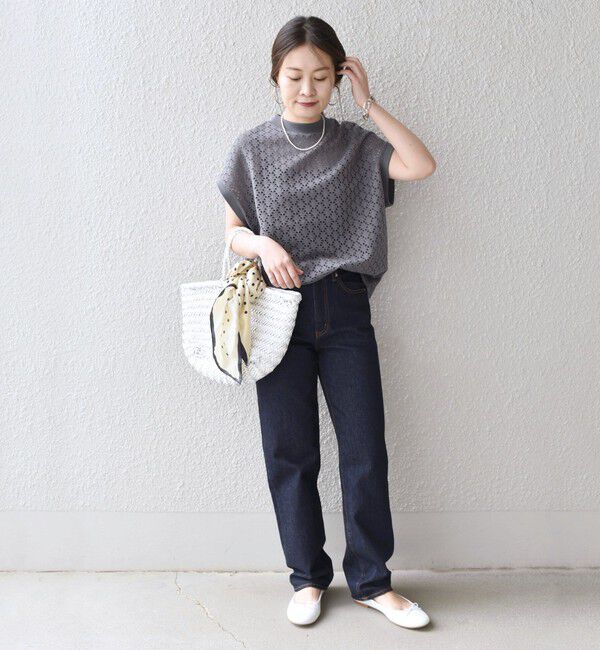 SHIPS for women「【WEB限定】〈手洗い可能〉アイレット クルーネック プルオーバー」|Tシャツ・カットソー|