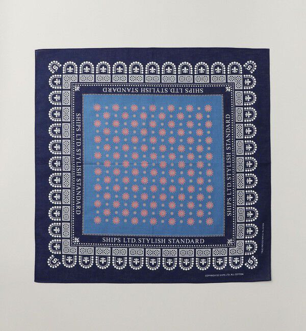 SHIPS「SHIPS: インディゴ スタンダード バンダナ」|ハンカチ|コバルトブルー