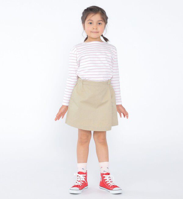 SHIPS KIDS「SHIPS KIDS:100～130cm / リサイクルコットン ボーダー 長袖 TEE」|Tシャツ・カットソー|