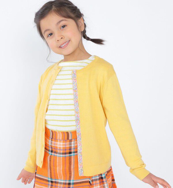 SHIPS KIDS「SHIPS KIDS:100～130cm / リサイクルコットン ボーダー 長袖 TEE」|Tシャツ・カットソー|