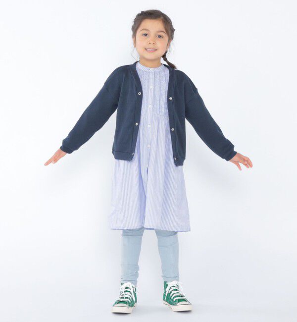 SHIPS KIDS「SHIPS KIDS:100～130cm / ワッフル スナップ カーディガン」|カーディガン|
