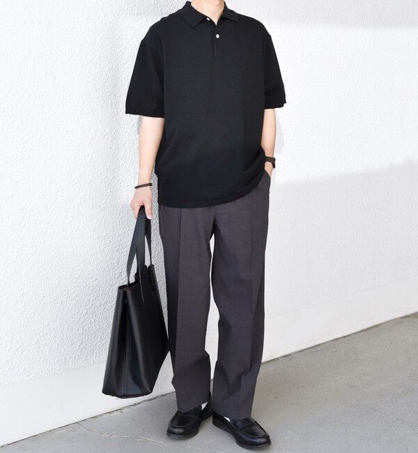 SHIPS any「SHIPS any:〈接触冷感〉ハイゲージ リネンミックス サマー ニット ポロシャツ 25SS◇」|ポロシャツ|