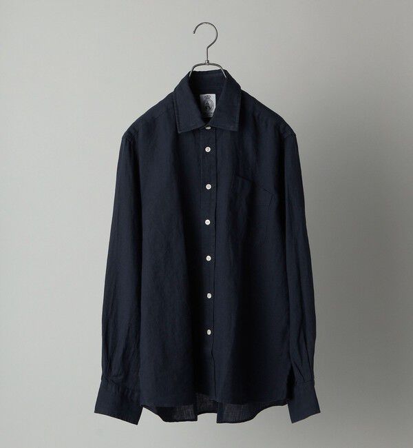 SHIPS「CORDINGS:　VINTAGE LINEN SHIRT」|シャツ・ブラウス|ネイビー