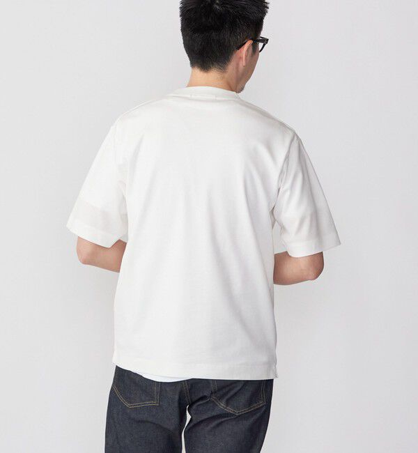 SHIPS「SHIPS:〈接触冷感〉トリコット ジャカード クルーネック Tシャツ」|Tシャツ・カットソー|