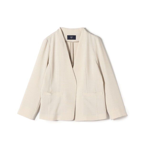 SHIPS Colors 「SHIPS Colors:〈洗濯機可能〉リネン ライク ジャケット◇」|ノーカラージャケット|