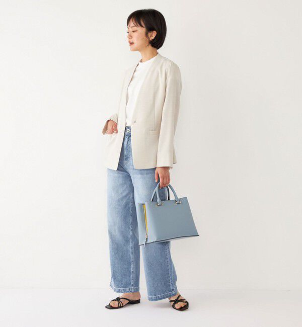 SHIPS Colors 「SHIPS Colors:〈洗濯機可能〉リネン ライク ジャケット◇」|ノーカラージャケット|