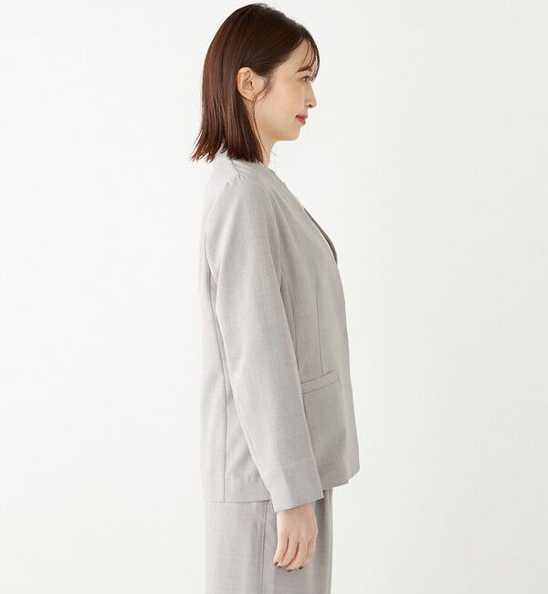 SHIPS Colors 「SHIPS Colors:〈洗濯機可能〉リネン ライク ジャケット◇」|ノーカラージャケット|