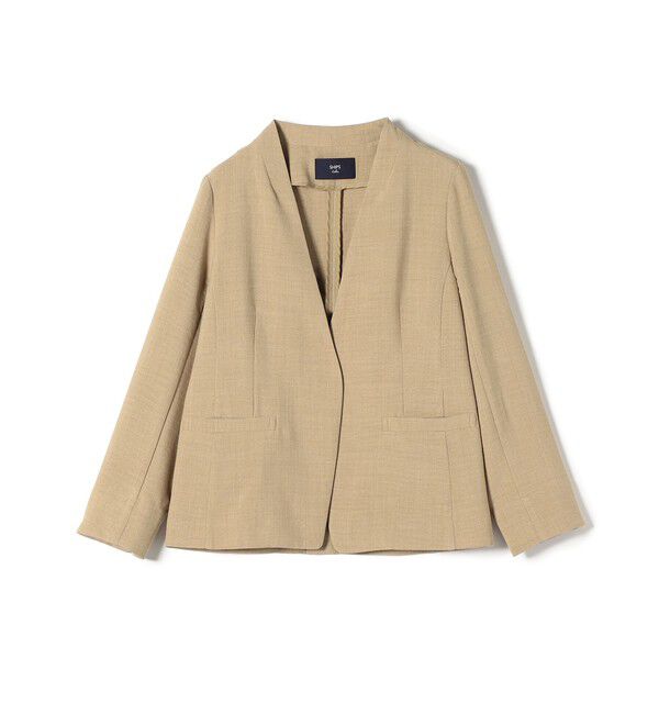SHIPS Colors 「SHIPS Colors:〈洗濯機可能〉リネン ライク ジャケット◇」|ノーカラージャケット|