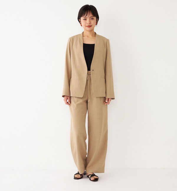 SHIPS Colors 「SHIPS Colors:〈洗濯機可能〉リネン ライク ジャケット◇」|ノーカラージャケット|