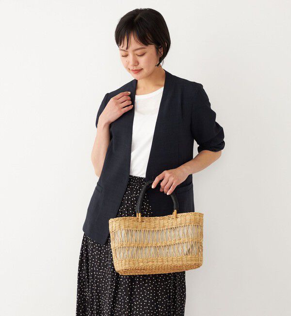 SHIPS Colors 「SHIPS Colors:〈洗濯機可能〉リネン ライク ジャケット◇」|ノーカラージャケット|