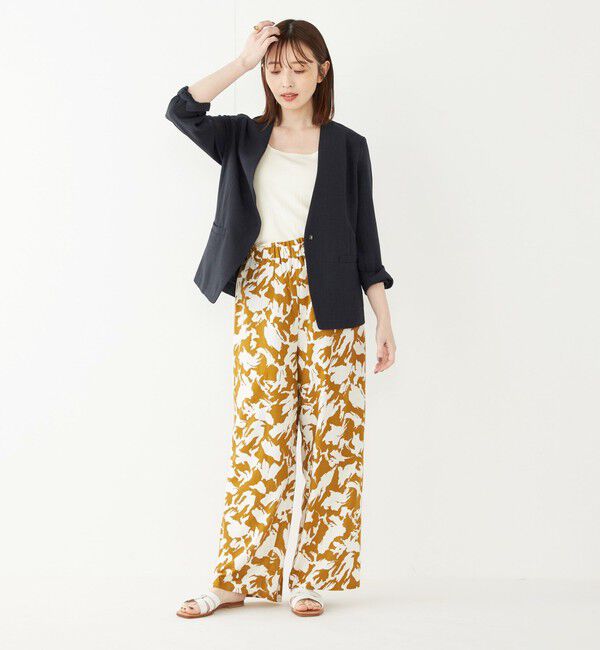 SHIPS Colors 「SHIPS Colors:〈洗濯機可能〉リネン ライク ジャケット◇」|ノーカラージャケット|