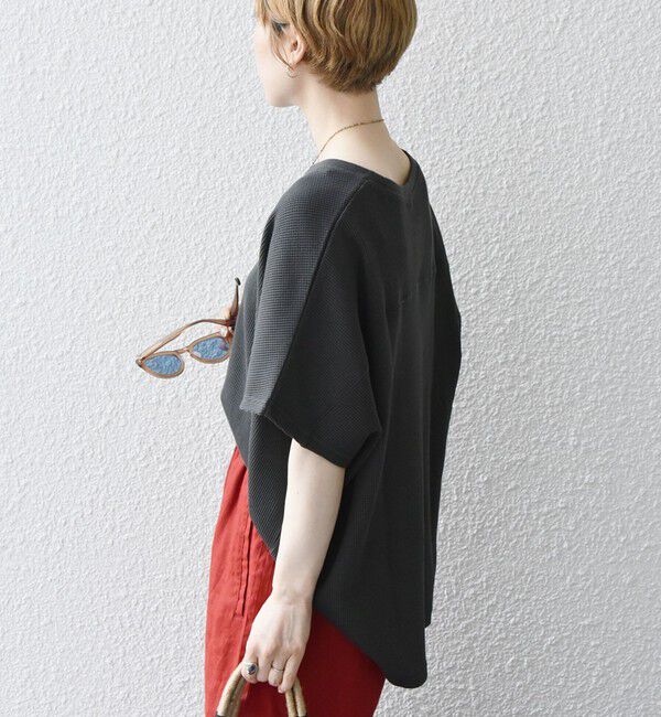 SHIPS any「【WEB限定】SHIPS any:〈洗濯機可能〉ワッフル ワイド TEE」|Tシャツ・カットソー|