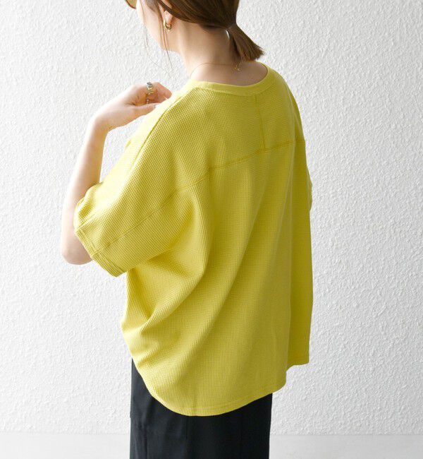 SHIPS any「【WEB限定】SHIPS any:〈洗濯機可能〉ワッフル ワイド TEE」|Tシャツ・カットソー|