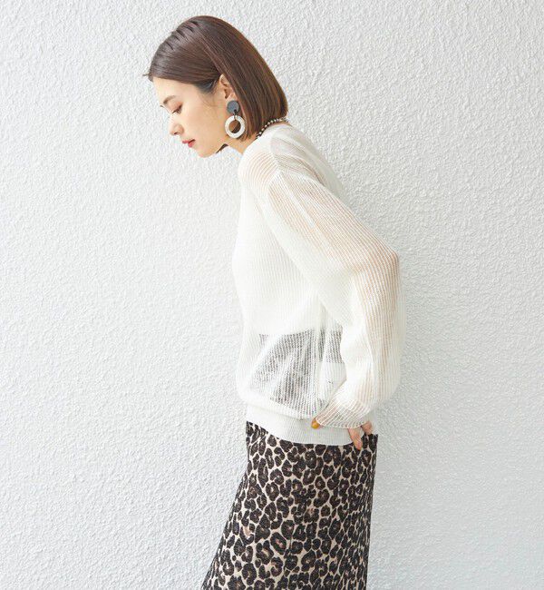 SHIPS for women「【SHIPS別注】ANNUAL:シアー メッシュ プルオーバー ◇」|ニット・セーター|