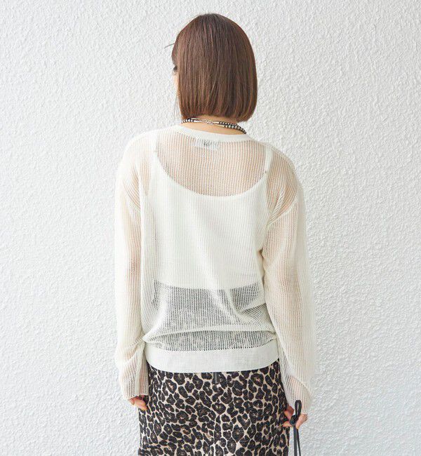 SHIPS for women「【SHIPS別注】ANNUAL:シアー メッシュ プルオーバー ◇」|ニット・セーター|