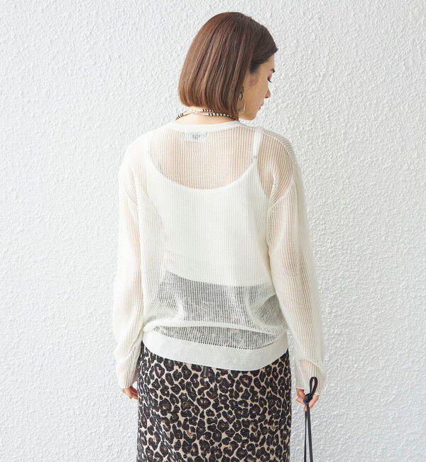 SHIPS for women「【SHIPS別注】ANNUAL:シアー メッシュ プルオーバー ◇」|ニット・セーター|