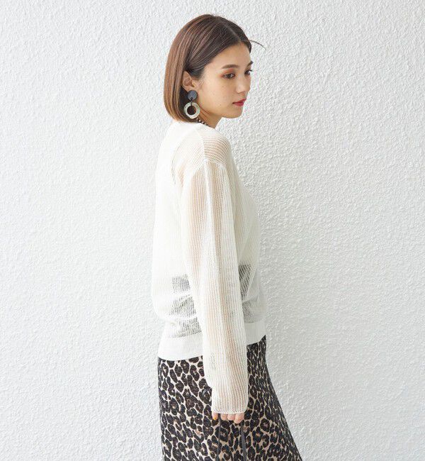 SHIPS for women「【SHIPS別注】ANNUAL:シアー メッシュ プルオーバー ◇」|ニット・セーター|