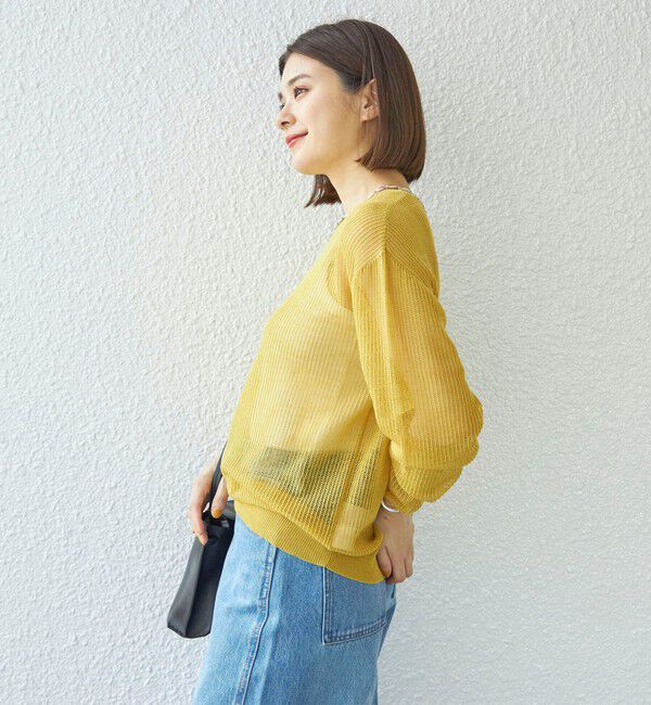 SHIPS for women「【SHIPS別注】ANNUAL:シアー メッシュ プルオーバー ◇」|ニット・セーター|