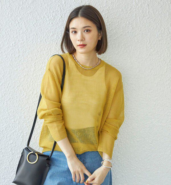 SHIPS for women「【SHIPS別注】ANNUAL:シアー メッシュ プルオーバー ◇」|ニット・セーター|