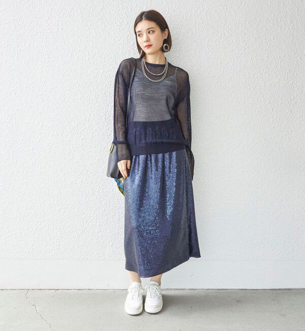 SHIPS for women「【SHIPS別注】ANNUAL:シアー メッシュ プルオーバー ◇」|ニット・セーター|