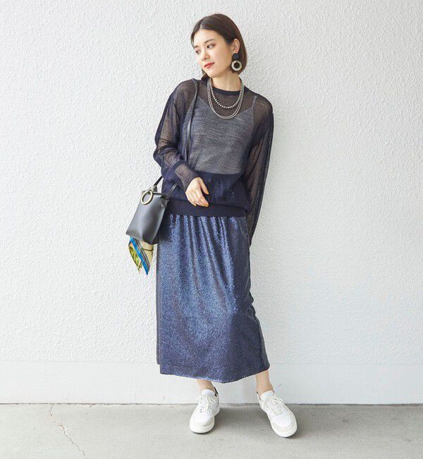 SHIPS for women「【SHIPS別注】ANNUAL:シアー メッシュ プルオーバー ◇」|ニット・セーター|