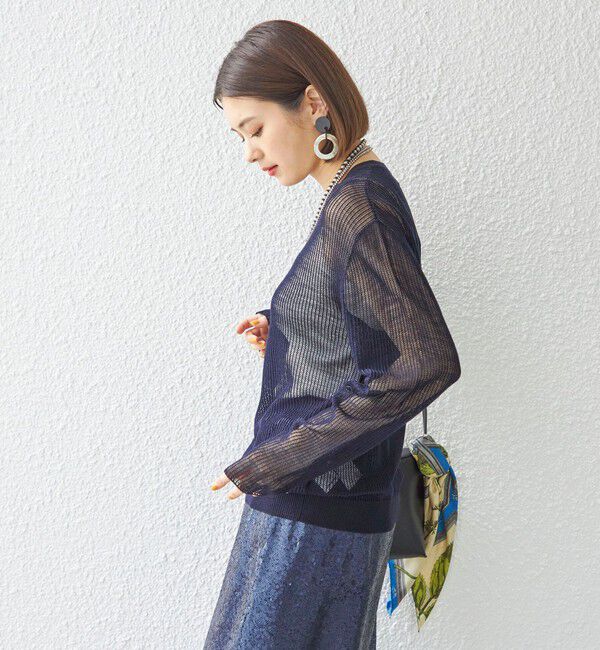 SHIPS for women「【SHIPS別注】ANNUAL:シアー メッシュ プルオーバー ◇」|ニット・セーター|