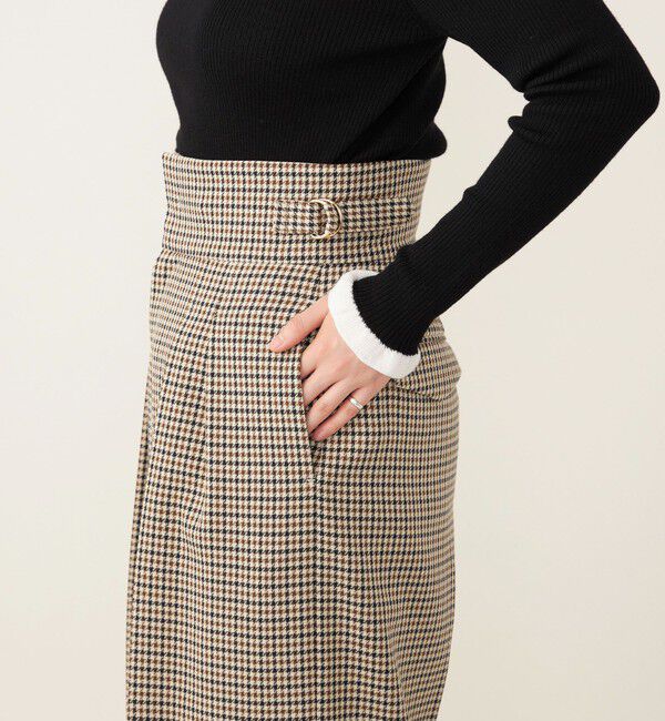 quaranciel「quaranciel:〈洗濯機可能〉チェック ハイウエスト ワイドパンツ」|その他|