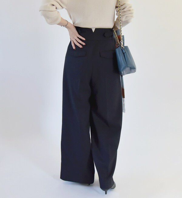 quaranciel「quaranciel:〈洗濯機可能〉チェック ハイウエスト ワイドパンツ」|その他|