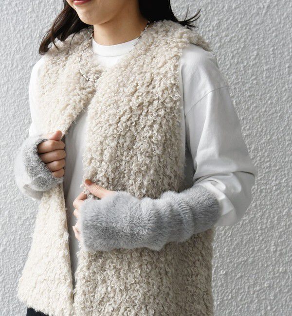 SHIPS for women「* フェイク ファー アーム ウォーマー ◇」|手袋|
