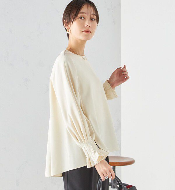 SHIPS for women「〈手洗い可能〉キャンディ スリーブ ブラウス &times; パンツ セットアップ」|シャツ・ブラウス|