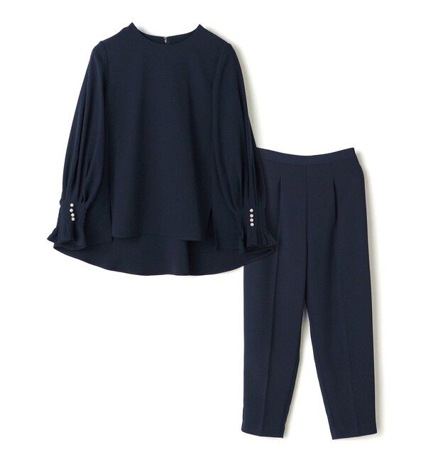 SHIPS for women「〈手洗い可能〉キャンディ スリーブ ブラウス &times; パンツ セットアップ」|シャツ・ブラウス|