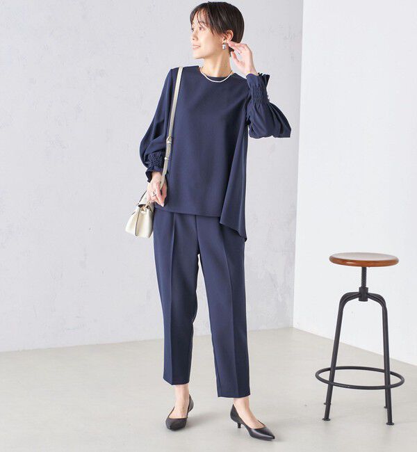 SHIPS for women「〈手洗い可能〉キャンディ スリーブ ブラウス &times; パンツ セットアップ」|シャツ・ブラウス|