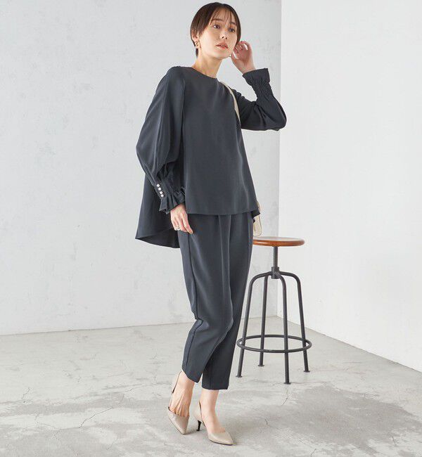 SHIPS for women「〈手洗い可能〉キャンディ スリーブ ブラウス &times; パンツ セットアップ」|シャツ・ブラウス|