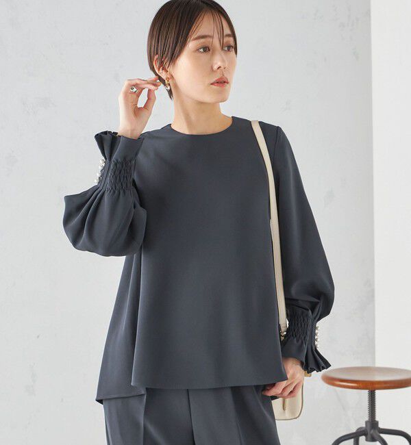 SHIPS for women「〈手洗い可能〉キャンディ スリーブ ブラウス &times; パンツ セットアップ」|シャツ・ブラウス|