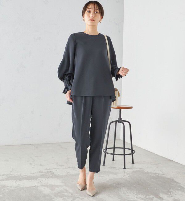 SHIPS for women「〈手洗い可能〉キャンディ スリーブ ブラウス &times; パンツ セットアップ」|シャツ・ブラウス|