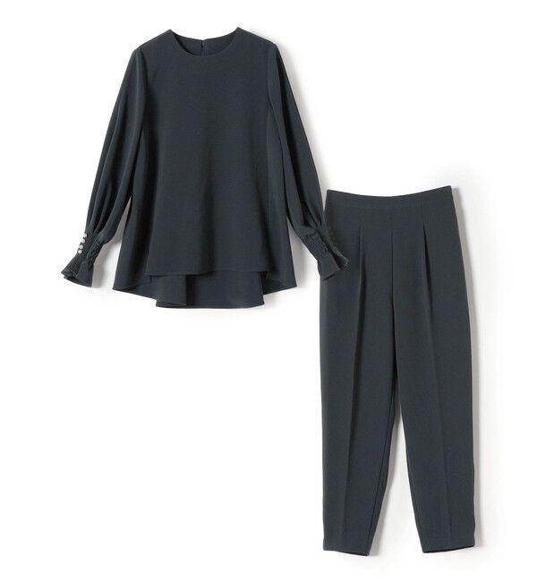 SHIPS for women「〈手洗い可能〉キャンディ スリーブ ブラウス &times; パンツ セットアップ」|シャツ・ブラウス|