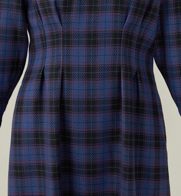 quaranciel「quaranciel:〈手洗い可能〉チェック シェイプ ワンピース」|ワンピース|