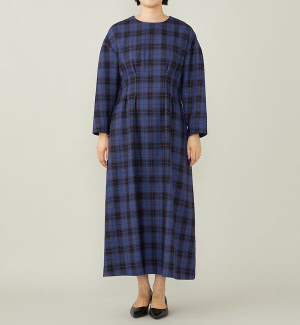 quaranciel「quaranciel:〈手洗い可能〉チェック シェイプ ワンピース」|ワンピース|