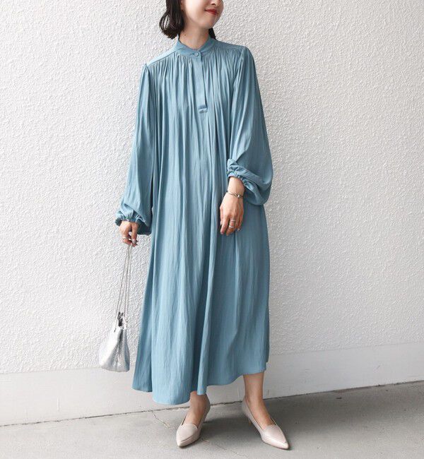 SHIPS for women「little black:〈手洗い可能〉カッセン ボリューム ワンピース（セレモニー対応可）」|ワンピース|