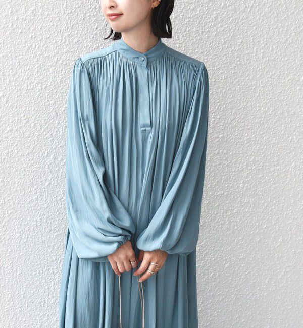 SHIPS for women「little black:〈手洗い可能〉カッセン ボリューム ワンピース（セレモニー対応可）」|ワンピース|