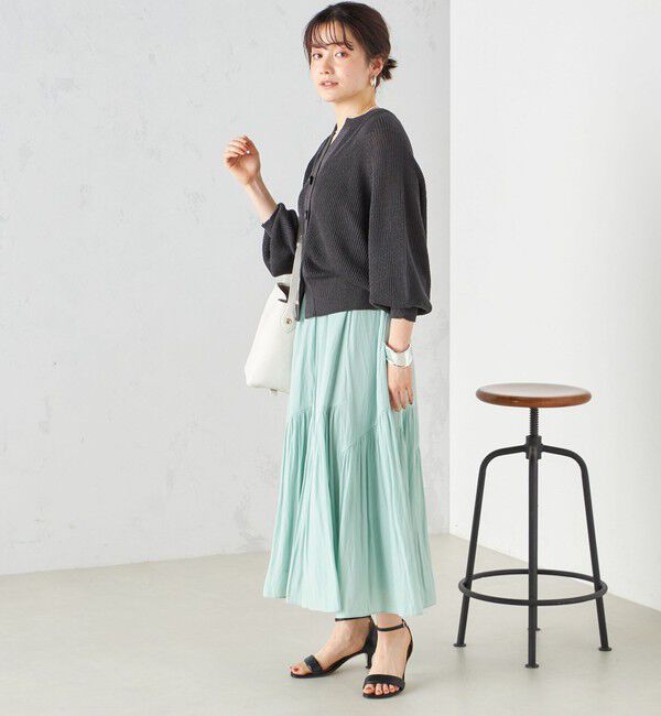 SHIPS for women「〈手洗い可能〉割繊 バイアス 切替 フレア スカート 24SS ◇」|スカート|