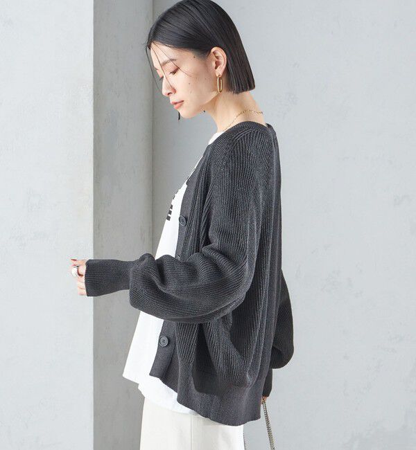 SHIPS for women「〈手洗い可能〉ペーパー コットン カーディガン ◇」|カーディガン|