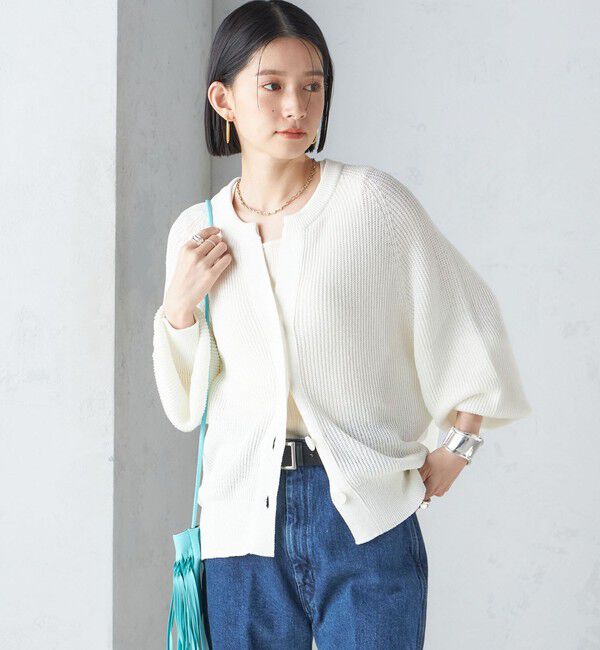SHIPS for women「〈手洗い可能〉ペーパー コットン カーディガン ◇」|カーディガン|