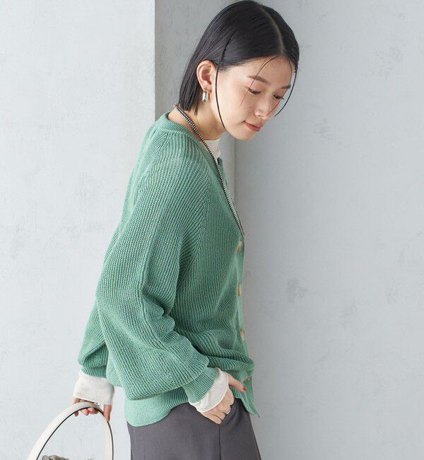 SHIPS for women「〈手洗い可能〉ペーパー コットン カーディガン ◇」|カーディガン|