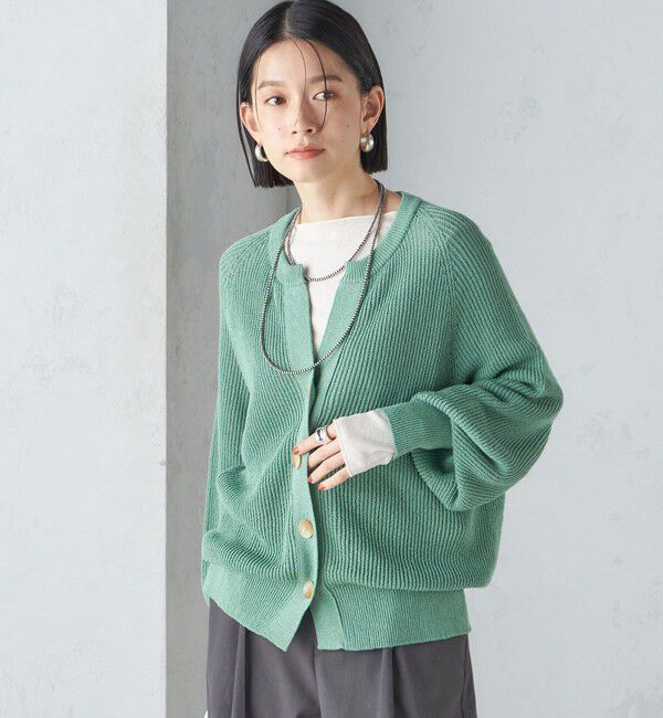 SHIPS for women「〈手洗い可能〉ペーパー コットン カーディガン ◇」|カーディガン|