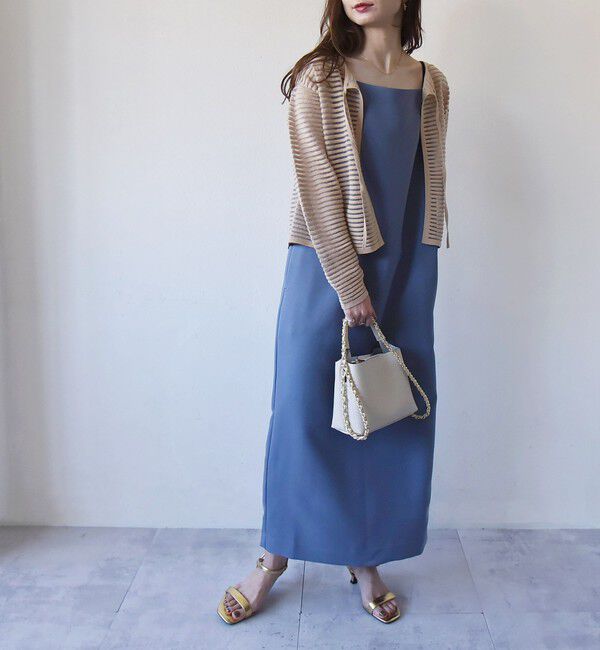 quaranciel「quaranciel:〈手洗い可能〉シアー ボーダー カーディガン」|カーディガン|